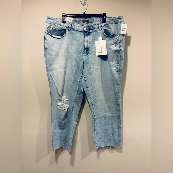 WJ2. NWT DL1961 Plus Size Pattie Straight High Rise Vintage Ankle Jeans … - Picture 1 of 9